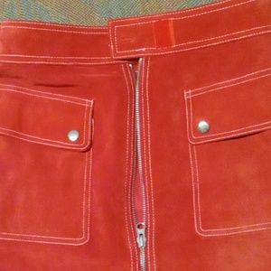 Red Suede miniskirt by Newport News size 12
